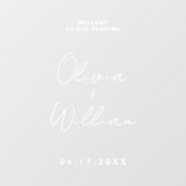 モダンシンプル結婚歓迎 ウィンドウサイン (シート)