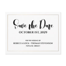 モダンシンプル結婚金の箔の日付を保存