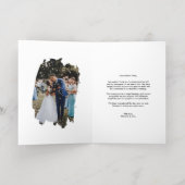 モダンシンプル結婚金ゴールド海軍 箔グリーティングカード (内側レイダウン)