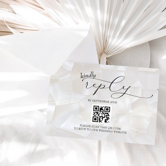 モダンシンプル結婚QR 出欠カード