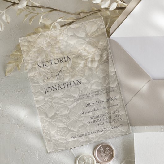 モダンシンプル結婚s アクリル招待状