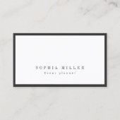 モダンシンプル縁ど炭ブラックプロフェッショナルb 名刺 (正面)