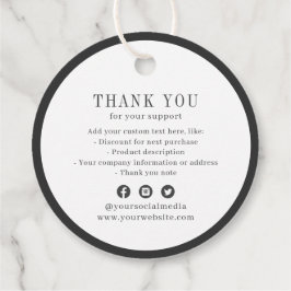 モダンシンプル縁ど炭ブラック会社のロゴ フェイバータグ