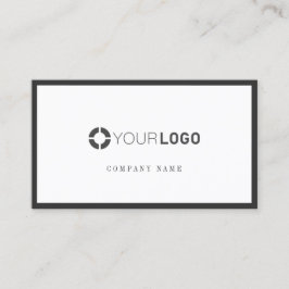モダンシンプル縁ど炭ブラック会社のロゴ 名刺