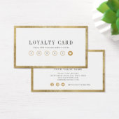 モダンシンプル縁ど金ゴールドロイヤリティカード (デスク)
