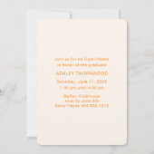 モダンシンプル縦型写真卒業 招待状 (裏面)