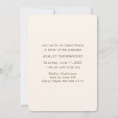 モダンシンプル縦型写真卒業 招待状 (裏面)