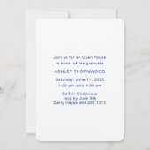 モダンシンプル縦型写真卒業 招待状 (裏面)