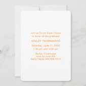 モダンシンプル縦型写真卒業 招待状 (裏面)