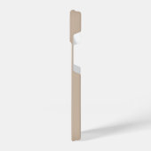 モダンシンプル署名スクリプト書道ベージュ iPhoneケース (左側面)