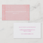 モダンシンプル美しいクラシックピンク名刺 名刺 (正面/裏面)