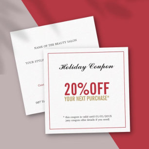 モダンシンプル美しいサロンクーポン 割引カード