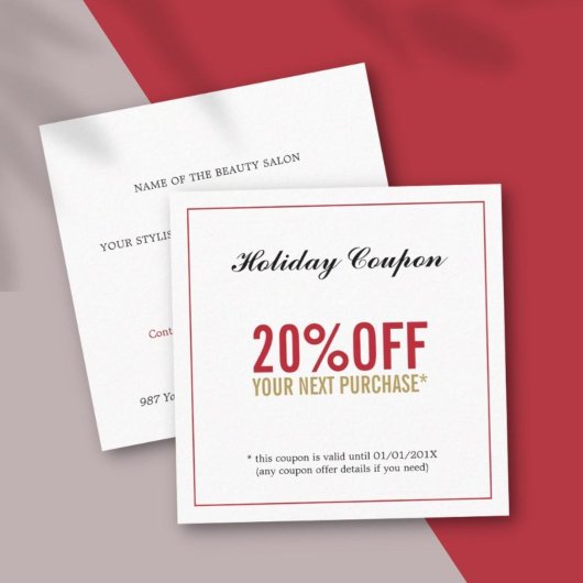 モダンシンプル美しいサロンクーポン 割引カード