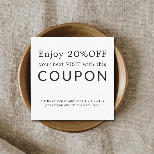 モダンシンプル美しいサロン割引クーポンクーポン 割引カード