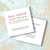 モダンシンプル美しいサロン割引クーポンクーポン 割引カード