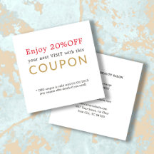 モダンシンプル美しいサロン割引クーポンクーポン