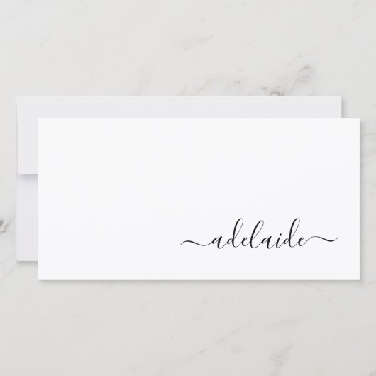 モダンシンプル美容師スクリプトギフト証明書 (正面)