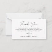 モダンシンプル脚本の赤ちゃん感謝していシャワー ノートカード (正面)