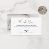 モダンシンプル脚本の赤ちゃん感謝していシャワー ノートカード (正面/裏面インサイチュ)