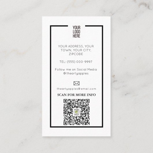 モダンシンプル芝刈り・園芸サービス 名刺 (裏面)