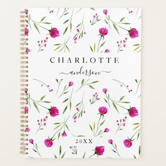 モダンシンプル花エレガント プランナー手帳 (正面)