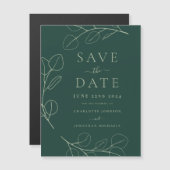 モダンシンプル葉結婚緑 (正面/裏面)