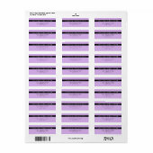 モダンシンプル薄紫グリーン差出人住所 ラベル (フルシート)