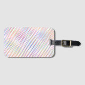 モダンシンプル虹線のストライプパターン ラゲッジタグ (正面横)