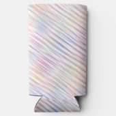 モダンシンプル虹線ストライプ模様 スリム缶クーラー (裏面)