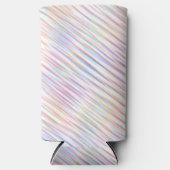 モダンシンプル虹線ストライプ模様 スリム缶クーラー (正面)