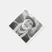 モダンシンプル記念カスタム写真 スタンダードカクテルナプキン (角)