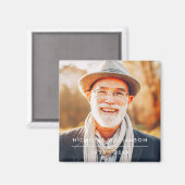 モダンシンプル記念カスタム写真 マグネット (正面/裏面)