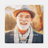 モダンシンプル記念カスタム写真 マグネット (正面)