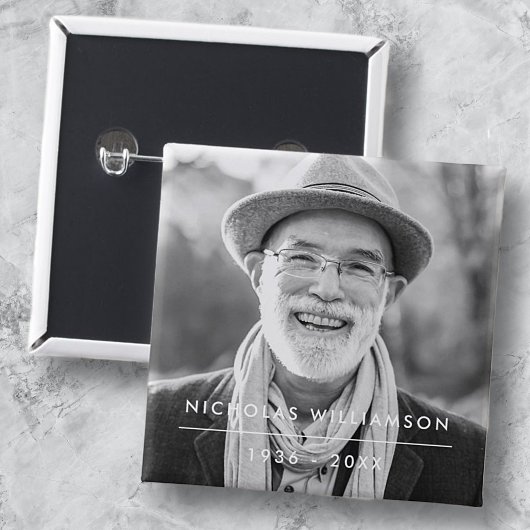 モダンシンプル記念カスタム写真 缶バッジ