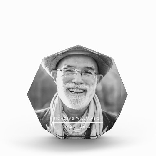 モダンシンプル記念カスタム フォトブロック (正面)