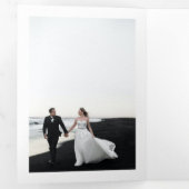 モダンシンプル詳細QRコード写真 三つ折り招待状 (内部最初)