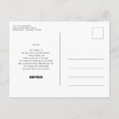 モダンシンプル誕生写真 ポストカード (裏面)