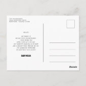 モダンシンプル誕生写真 ポストカード (裏面)