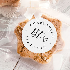 モダンシンプル誕生日 ラウンドシール