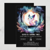 モダンシンプル誕生日 招待状 (正面/裏面)