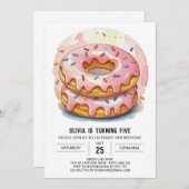 モダンシンプル誕生日 招待状 (正面/裏面)