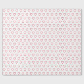 モダンシンプル赤いハート ラッピングペーパー (フラット)