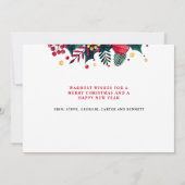 モダンシンプル赤メリー写真 シーズンカード (裏面)