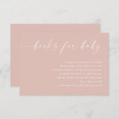 モダンシンプル赤面ピンク白ベビー本 エンクロージャーカード (正面/裏面)