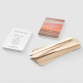 モダンシンプル赤面結婚式 プログラム ハンドファン (組立なし)