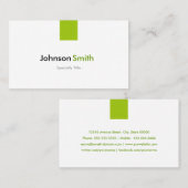 モダンシンプル造幣局グリーンカラー – 個人ID 名刺 (正面/裏面)