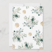 モダンシンプル金ゴールドと緑の写真クリスマス シーズンカード (裏面)