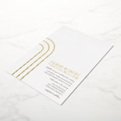 モダンシンプル金ゴールドクラス結婚ズ 箔招待状 (回転した状態)