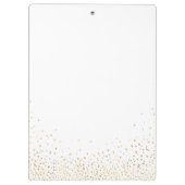 モダンシンプル金ゴールドグリッター会社ロゴ クリップボード (裏面)