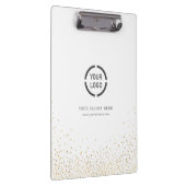 モダンシンプル金ゴールドグリッター会社ロゴ クリップボード (右)